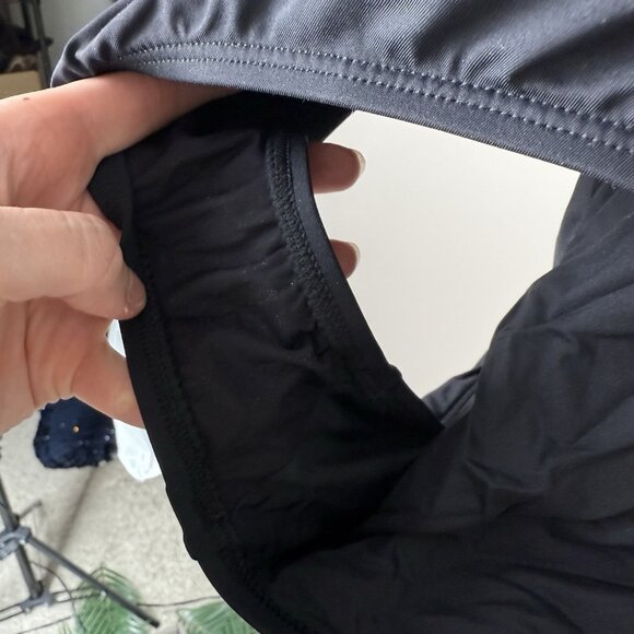 Blanca Black Mesh Inset One Piece Swimsuit 10 Sexy V Neck Monokini Resort Wear - Picture 7 of 10